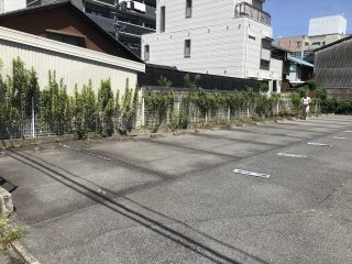 名古屋市中村区　駐車場ライン引き直し