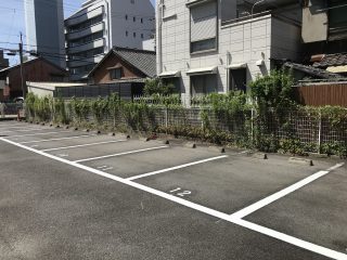 名古屋市中村区　駐車場ライン引き直し