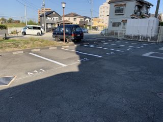 あま市　マンション駐車場ライン工事