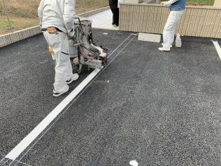 名古屋市南区　アパート駐車場ライン工事