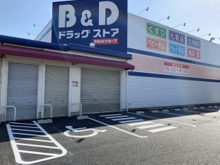 岩倉市　店舗様駐車場　新設ライン工事