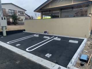 春日井市　店舗様駐車場ライン工事