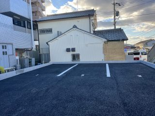 名古屋市　北区　月極駐車場　新設ライン工事
