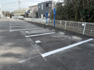 愛知県　日進市　企業様駐車場　ライン塗り替え工事