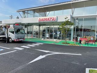 愛知県　犬山市　店舗駐車場　新規ライン工事