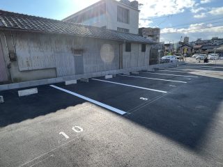 名古屋市　東区　月極駐車場　新設ライン工事