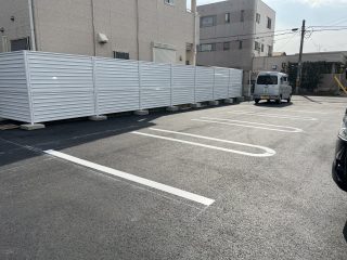 愛知県　豊田市　コンビニ駐車場　新設ライン工事