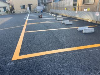 愛知県　春日井市　コインパーキング　月極駐車場　新設ライン工事