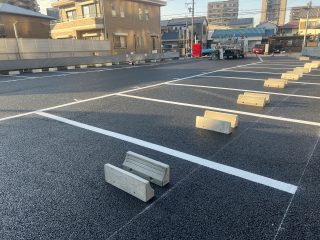 愛知県　春日井市　コインパーキング　月極駐車場　新設ライン工事