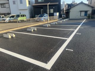 愛知県　春日井市　コインパーキング　月極駐車場　新設ライン工事