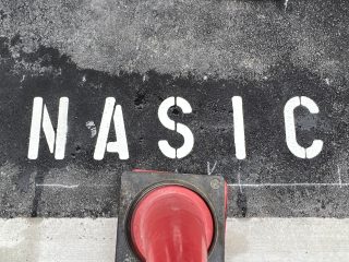 名古屋市　昭和区　マンション駐車場　新設ライン工事
