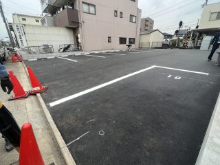 名古屋市　中川区　月極駐車場　新設ライン工事