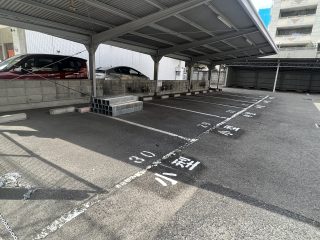 名古屋市　中区　月極駐車場　塗り替え工事　ライン追加工事