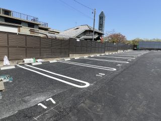 名古屋市　東区　マンション駐車場　新設ライン工事