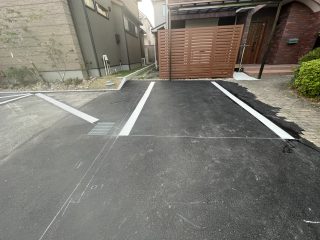名古屋市　名東区　会社駐車場　新設ライン工事