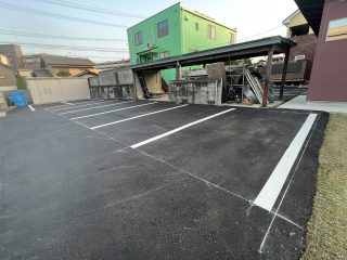 名古屋市　名東区　会社駐車場　新設ライン工事