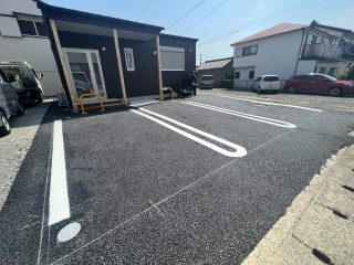 愛知県　豊明市　施設駐車場　新設ライン工事