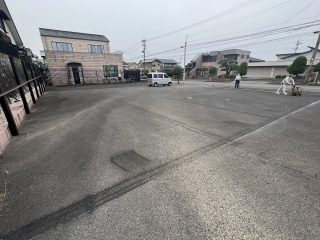 愛知県　春日井市　月極駐車場　塗り替え工事