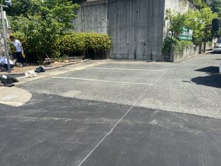 愛知県　東海市　クリニック駐車場　新設ライン工事