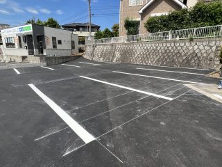 愛知県　東海市　クリニック駐車場　新設ライン工事