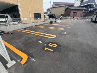 愛知県　岡崎市　コインパーキング　塗り替え工事