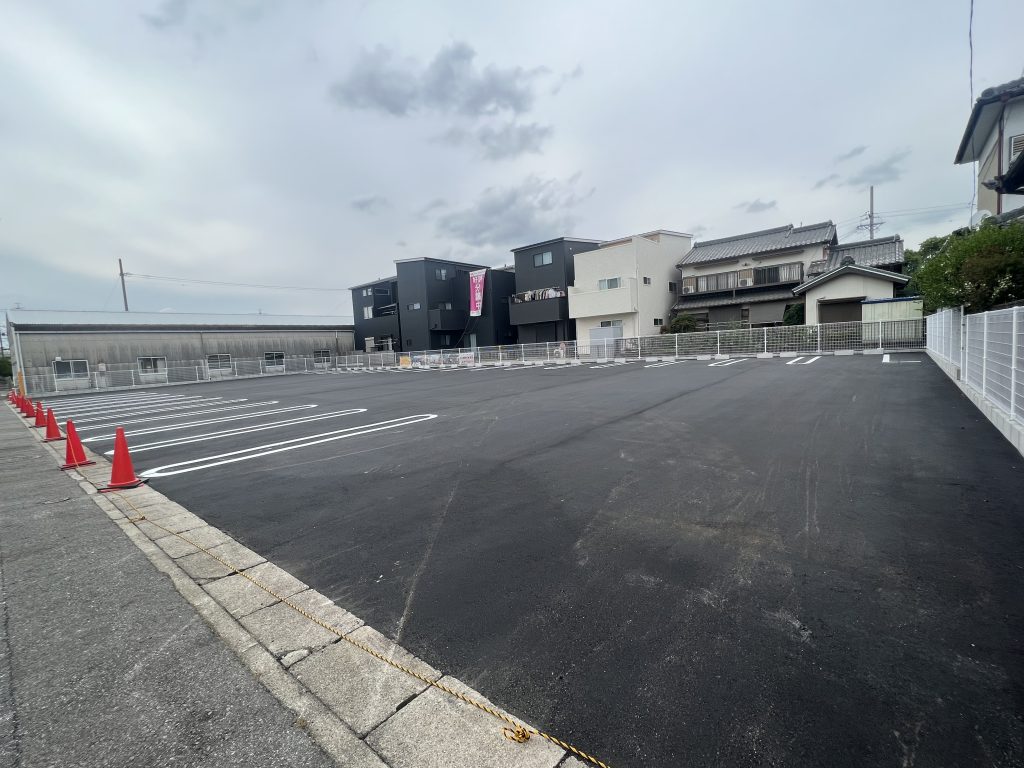 愛知県　安城市　クリニック駐車場　新設ライン工事